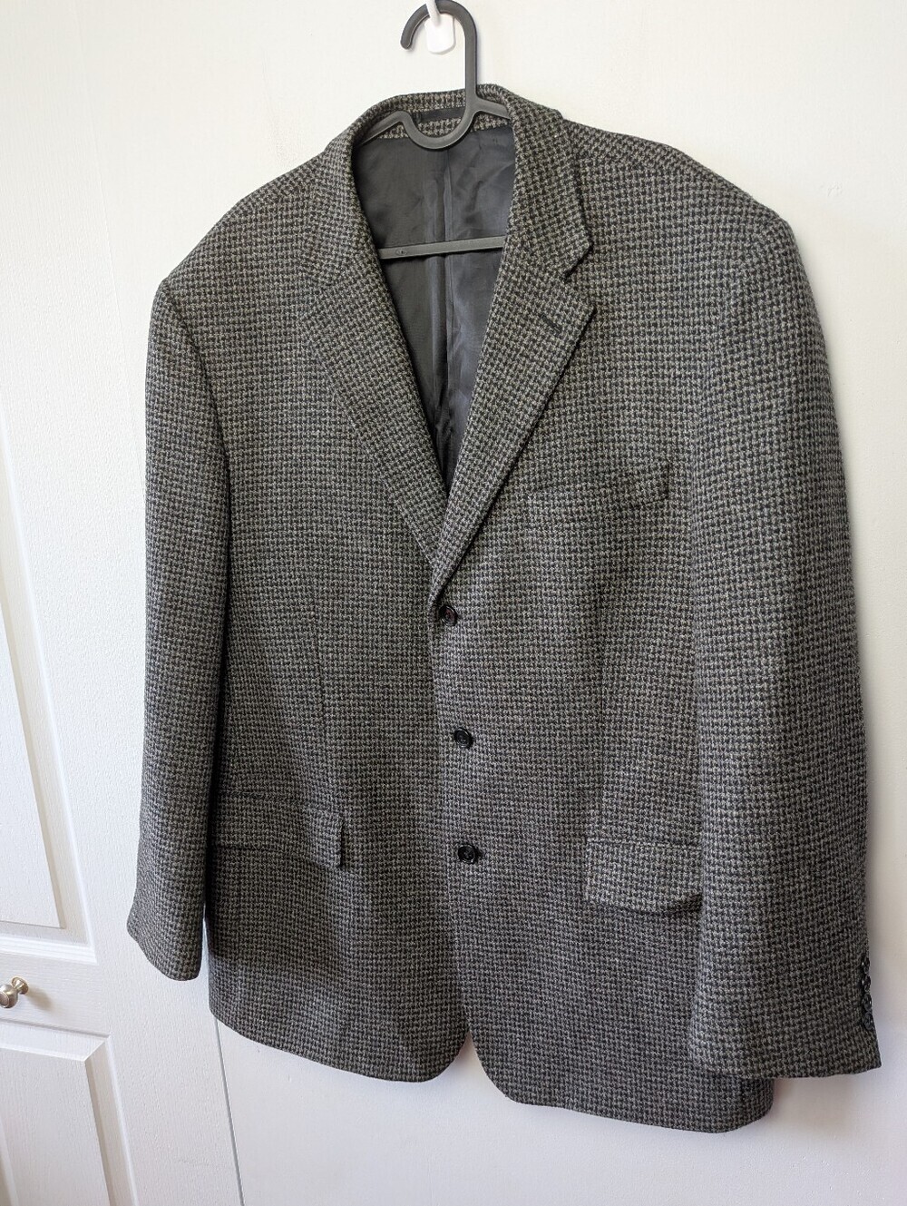 MANTLES 100% Pure New Wool Men Blazer Classic No Size Tag Office Grand Pa Style